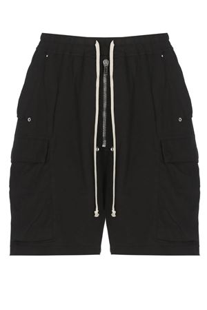 Black cotton cargo shorts RICK OWENS DRKSHDW | DU01F4369RN09